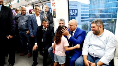 الفريق كامل الوزير، خلال تشغيل المرحلة الثانية من مشروع مونوريل شرق النيل