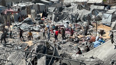 الدمار  في قطاع غزة بسبب القصف الإسرائيلي 