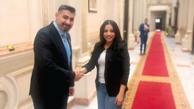 الفنان والنائب ياسر جلال والزميلة هايدي محمد 