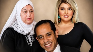 الفنانة مها احمد والفنان حمدي عباس والفنانة ناني سعد