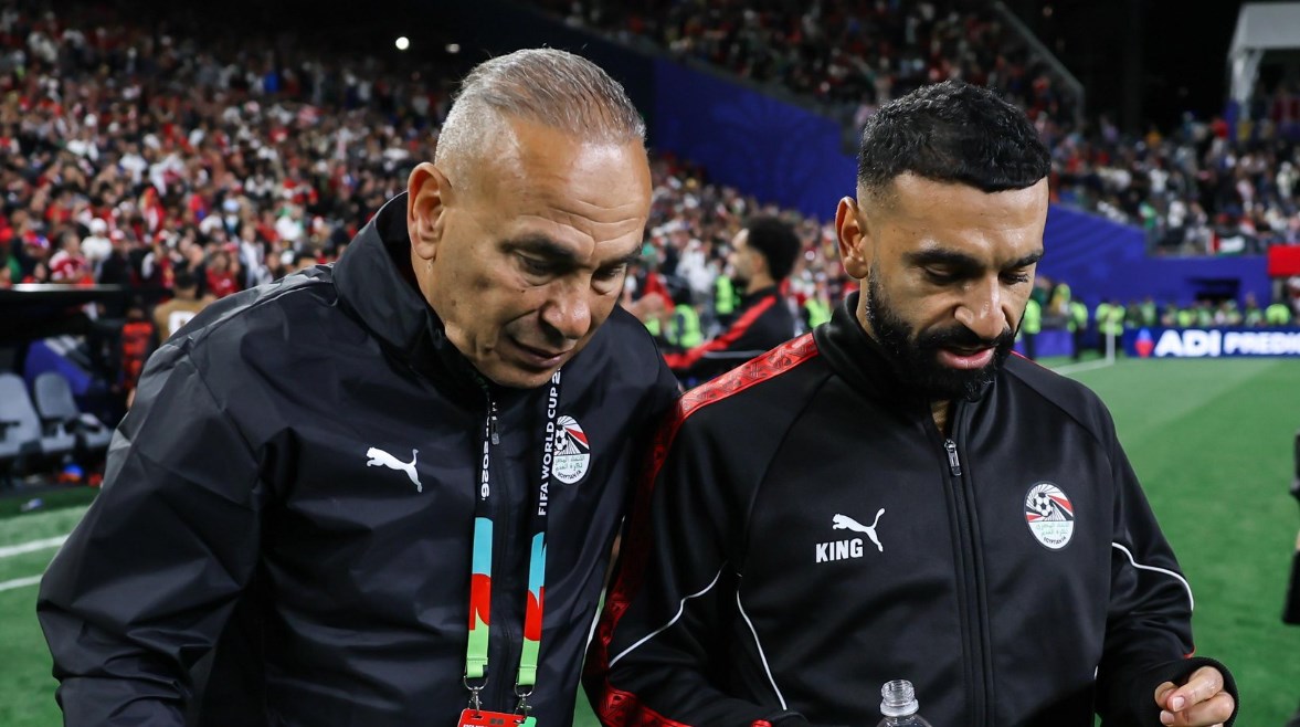 محمد صلاح وإبراهيم حسن عقب مباراة إيران 