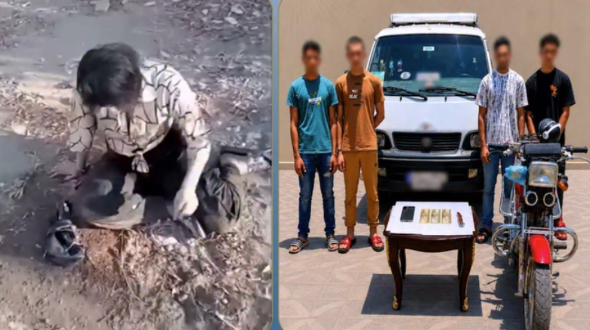 المتهمون والسيدة الظاهرة بالفيديو 