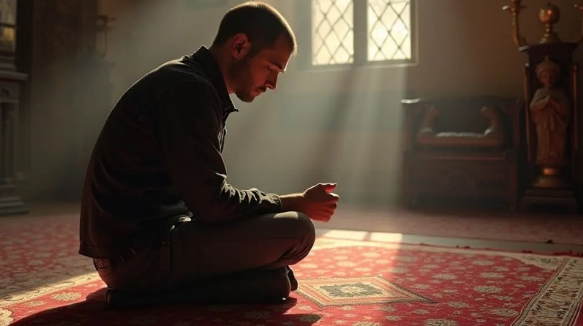 مسلم يتعبد إلى الله بالدعاء