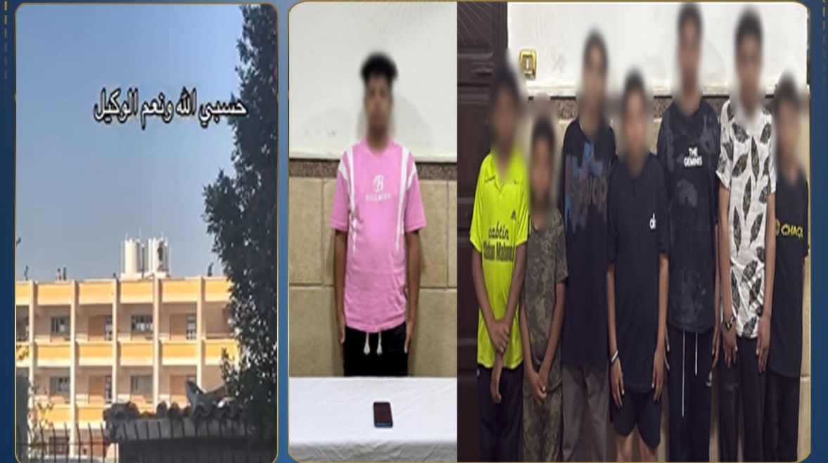 المتهمون وجانب من الواقعة 