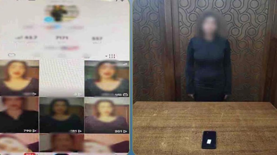 المتهمة وجانب من الواقعة 