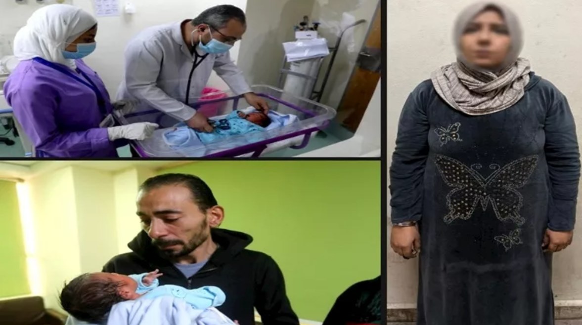 المتهمة وجانب من الواقعة 