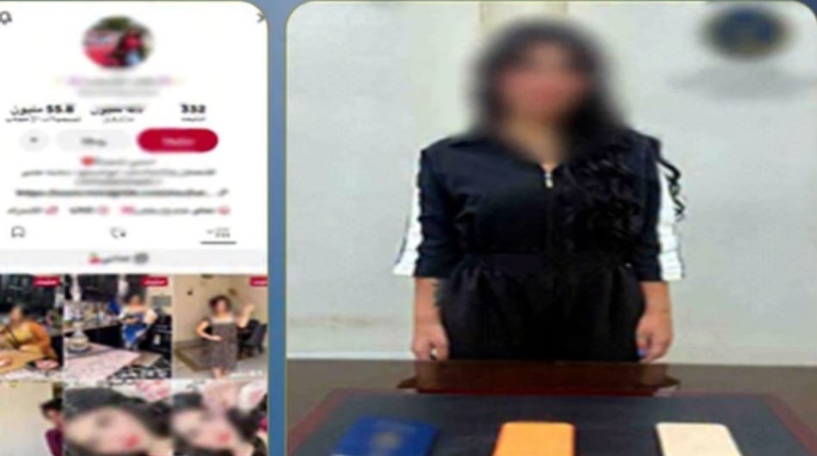 المتهمه وجانب من الواقعة 