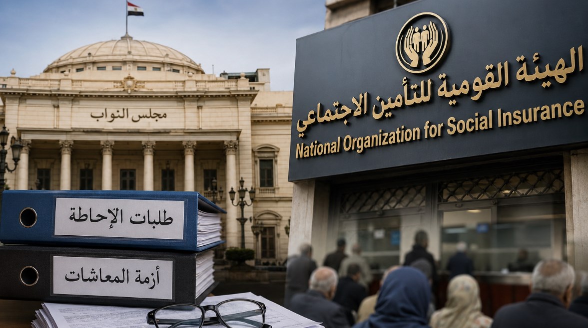 أزمة المعاشات - صورة مولدة بالذكاء الاصطناعي