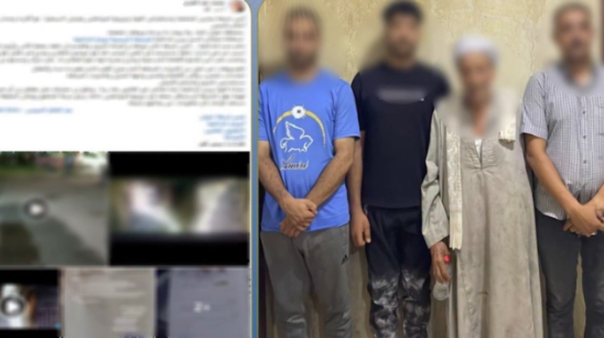 المتهمون وجانب من الواقعة 