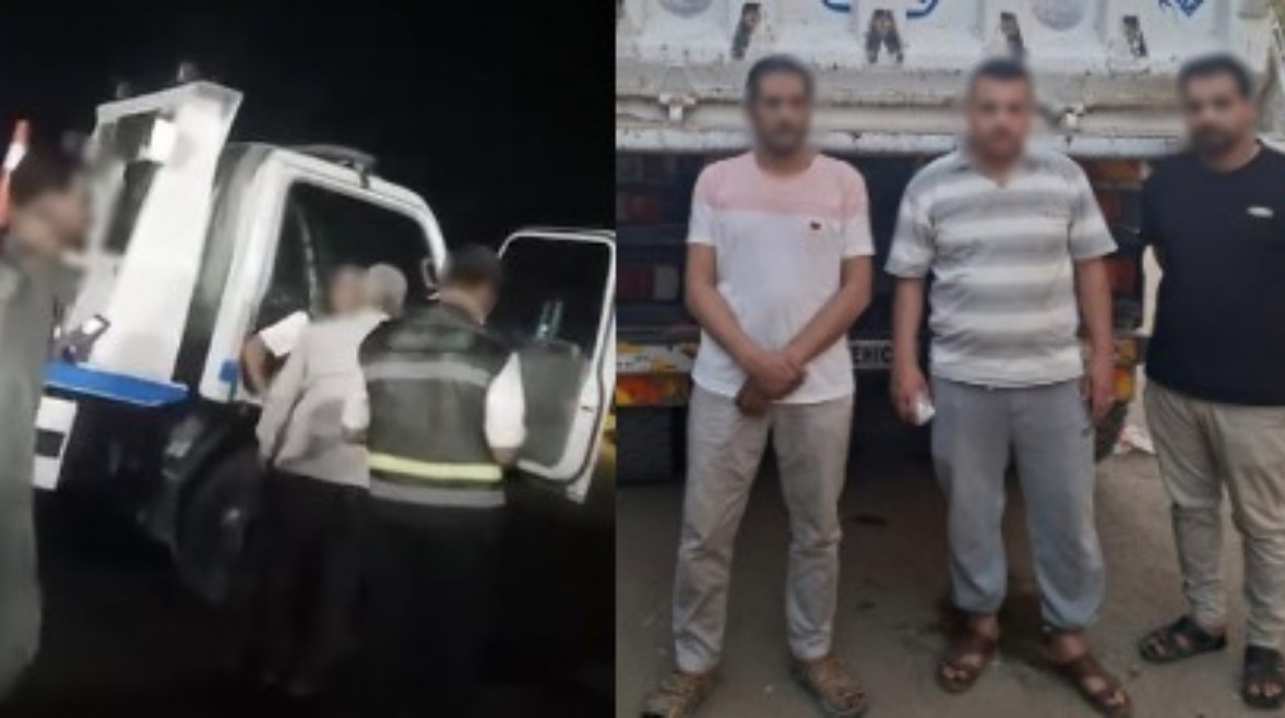 المتهمون وجانب من الواقعة 