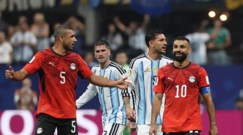 من مباراة مصر والأرجنتين 