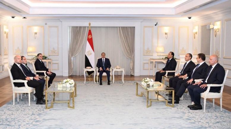 الرئيس السيسي ورئيس حكومة ليبيا 