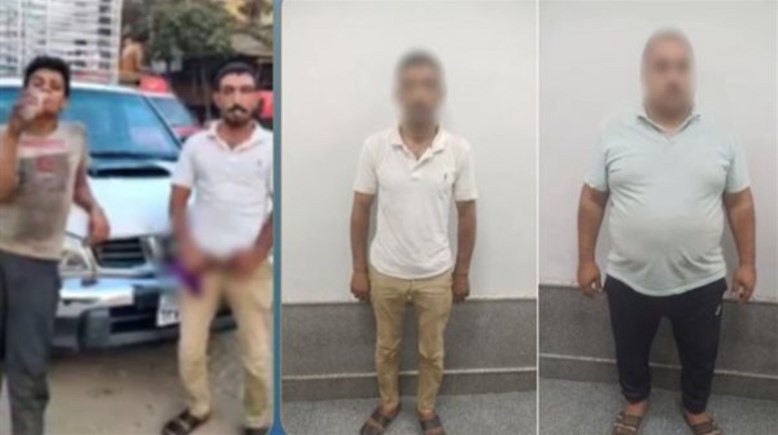 المتهمان وجانب من الواقعة 