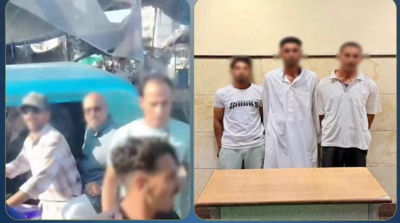 المتهمون وجانب من الواقعة 
