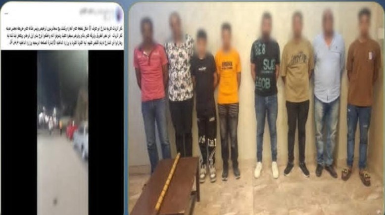 المتهمون وجانب من الواقعة 