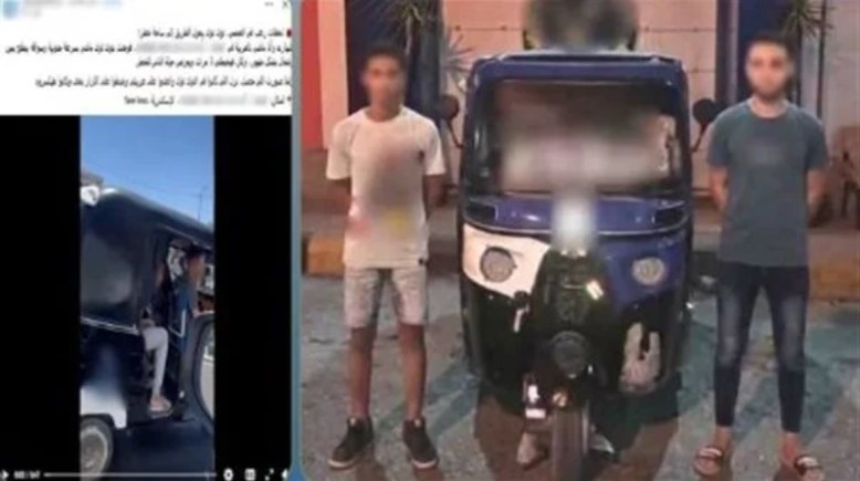 المتهمون وجانب من الواقعة 