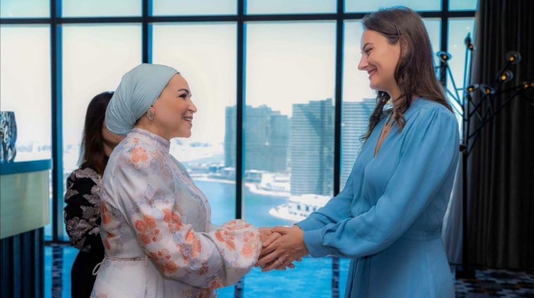 السيدة انتصار السيسي و السيدة الأولى لجمهورية الجبل الأسود