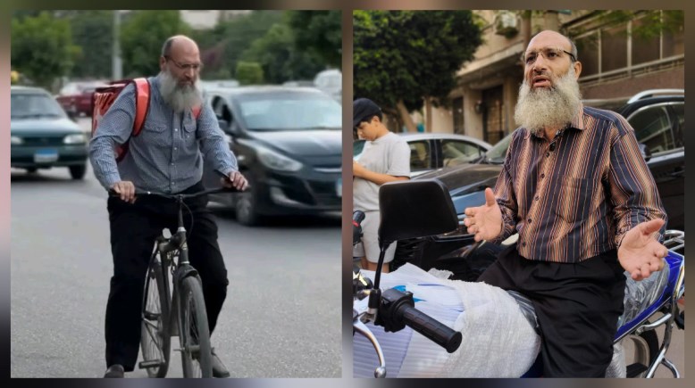 عم محمد وركوبه موتوسيكل