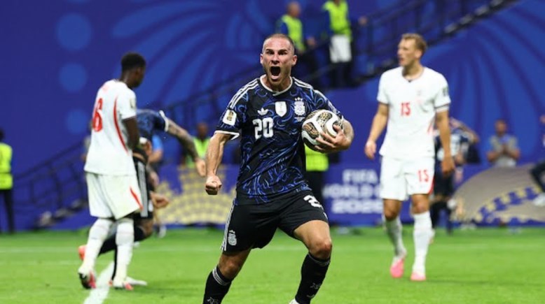 فرحة منتخب الأرجنتين 