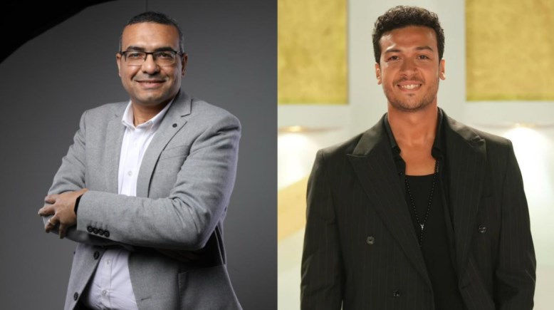 الفنان احمد عبدالوهاب و الناقد الفني محمد عبد الرحمن 