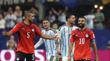 من مباراة مصر والأرجنتين 