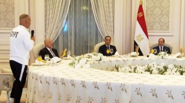 إبراهيم حسن مع الرئيس السيسي