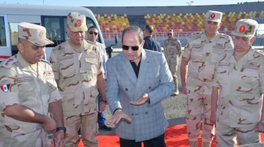 إحدى جولات الرئيس السيسي لمتابعة مراحل تشييد مقر القيادة الاستراتيجية