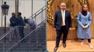 المتهمان وجانب من الواقعة 