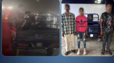 المتهمون وجانب من الفيديو