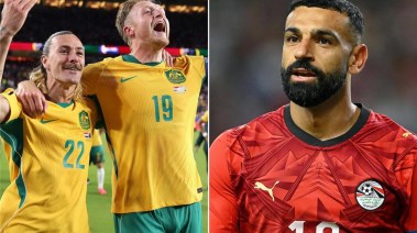 محمد صلاح ولاعبي منتخب أستراليا
