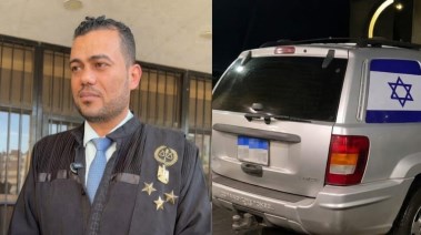 المحامي أحمد حمد والمتهم بوضع علم اسرائيل على سيارة في كرداسة