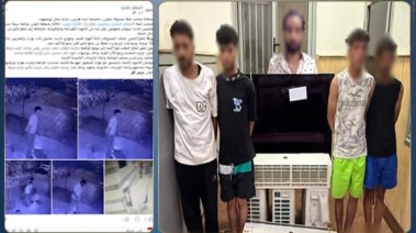 المتهمون وجانب من الواقعة 