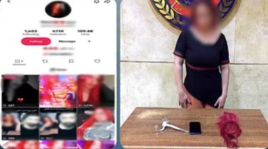 المتهمة وجانب من الواقعة 