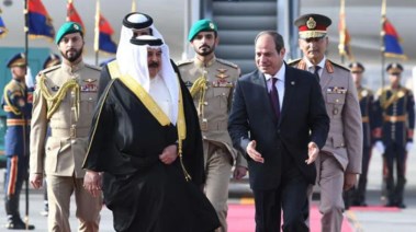  الرئيس عبدالفتاح السيسي والملك حمد بن عيسى آل خليفة - صورة ارشيفية