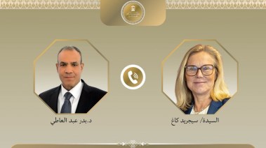  وزير الخارجية والتعاون الدولي والمصريين بالخارج، بدر عبدالعاطي وعضو المجلس التنفيذي لغزة، سيجريد كاغ