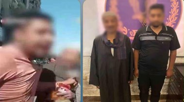 المتهمان وجانب من الواقعة 