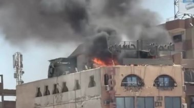 لقطة من الحريق 