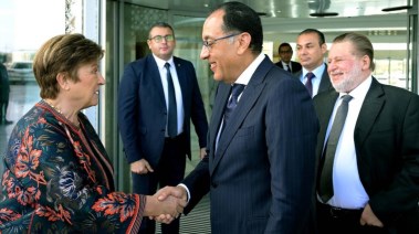 رئيس الوزراء مصطفى مدبولي مع مديرة صندوق النقد الدولي كريستالينا جورجيفا