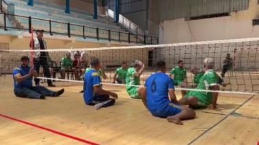 بطولة الكرة الطائرة لمبتورو الأطراف في غزة