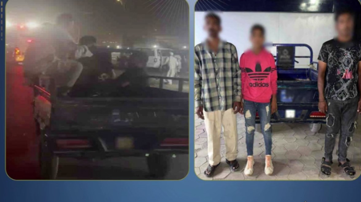 المتهمون وجانب من الفيديو