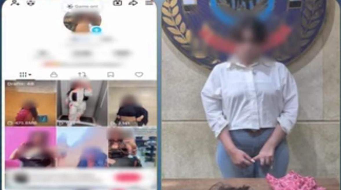 المتهمه وجانب من الواقعة 
