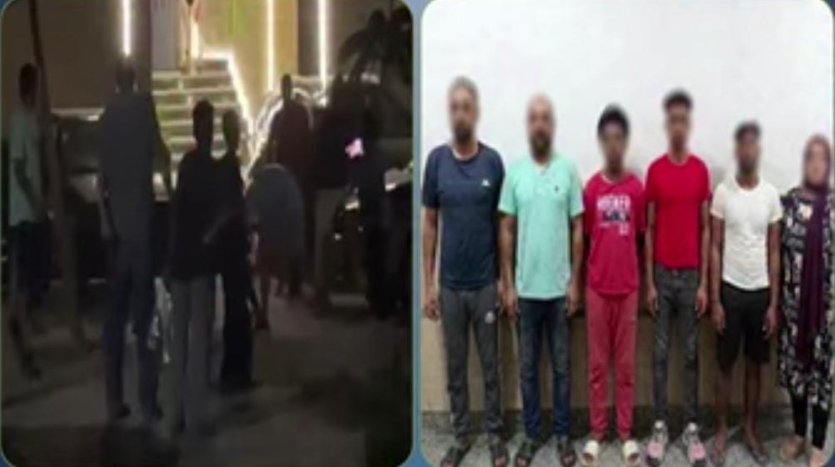 المتهمون وجانب من الواقعة 