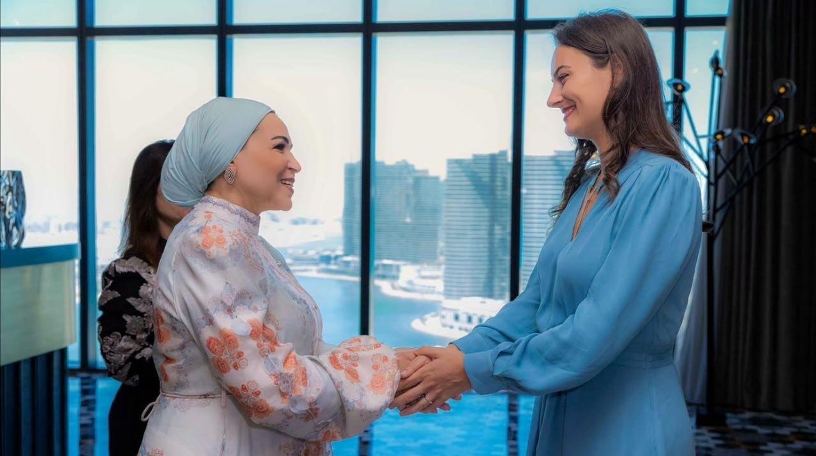 السيدة انتصار السيسي و السيدة الأولى لجمهورية الجبل الأسود