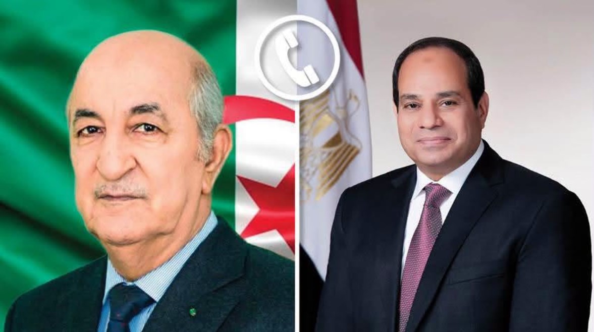 الرئيس السيسي والرئيس الجزائري عبدالمجيد تبون