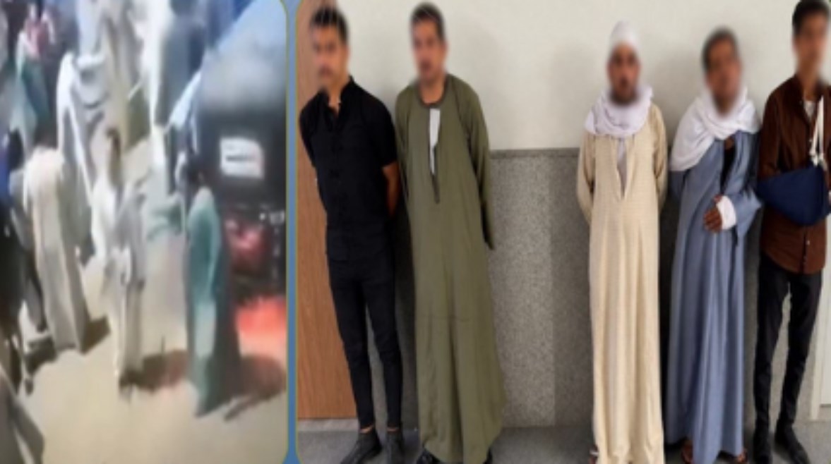 المتهمين وجانب من الواقعة