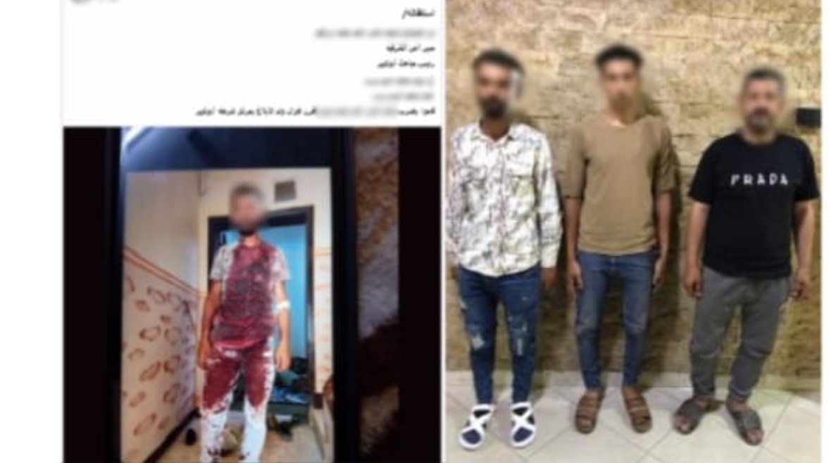 المتهمين بعد ضبطهما والمنشور 