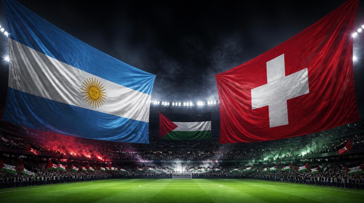 صورة تعبيرية عن المواجهة بين الأرجنتين وسويسرا في كأس العالم (مولدة بواسطة الذكاء الاصطناعي)
