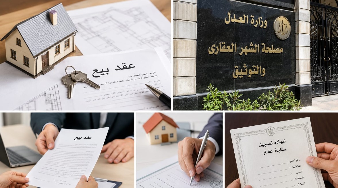 نقل ملكية عقار أو أرض مسجلة بالشهر العقاري