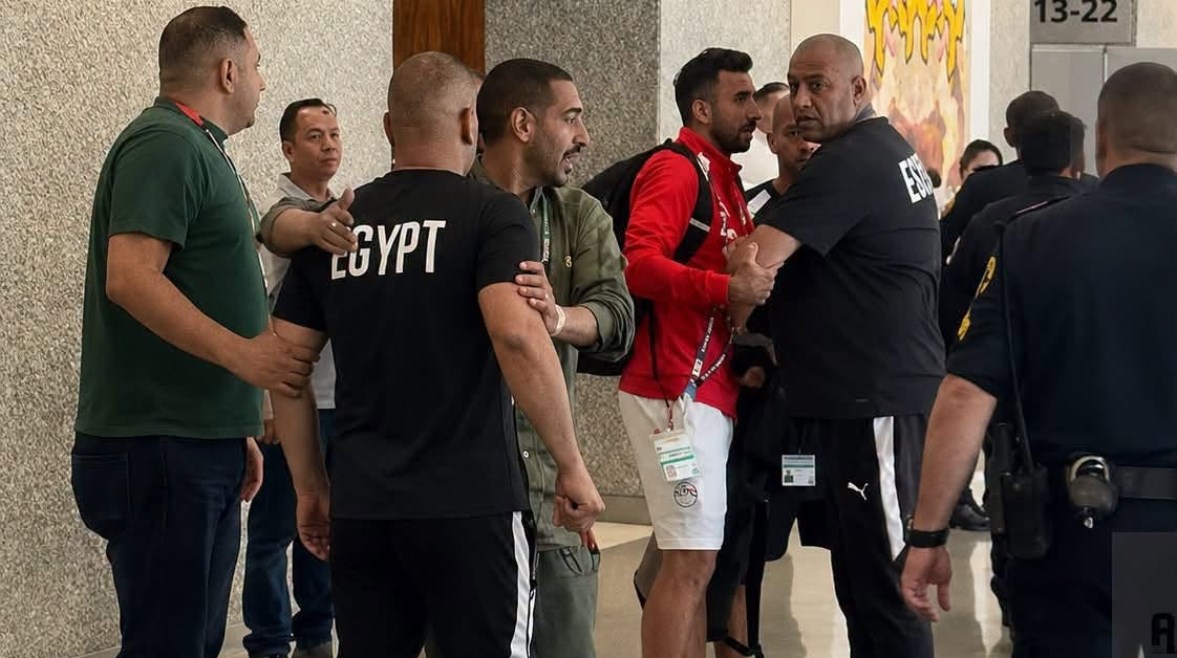 مشادة إبراهيم حسن مع أمن الفندق