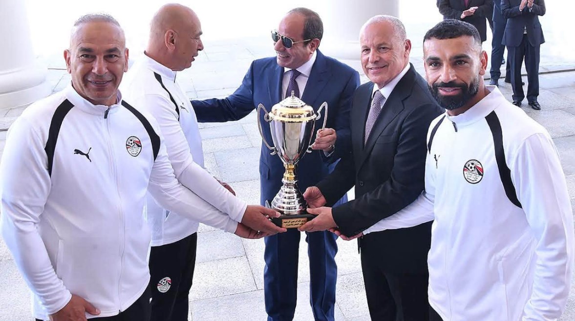 تكريم الرئيس السيسي للاعبي منتخب مصر